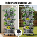Green Fingers 5 Tier Vertical Garden Planters Grey Stackable Strawberry