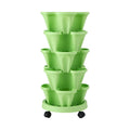 Green Fingers 5 Tier Vertical Garden Bed Grey Strawberry Planters