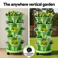 Green Fingers 5 Tier Vertical Garden Bed Grey Strawberry Planters
