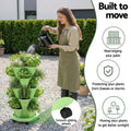 Green Fingers 5 Tier Vertical Garden Bed Grey Strawberry Planters
