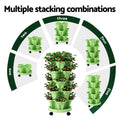 Green Fingers 5 Tier Vertical Garden Bed Grey Strawberry Planters