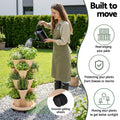 Green Fingers 5 Tier Vertical Garden Stackable Planters Grey Beige