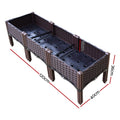 Green Fingers Raised Garden Bed 120x40x36cm PP Planter Box