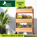 Green Fingers Elevated Garden Bed 69x39x106cm Wooden Planter Box