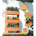 Green Fingers Elevated Garden Bed 69x39x106cm Wooden Planter Box