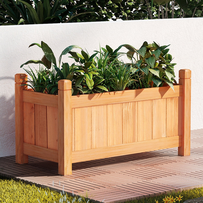 Green Fingers Wooden Garden Bed 60x30x33cm Raised Planter Box