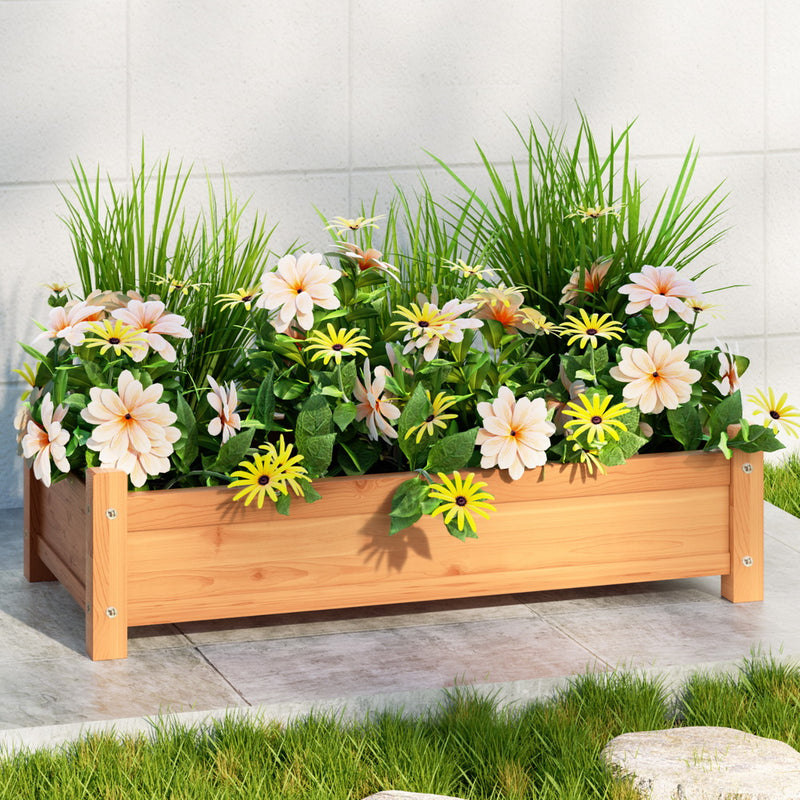 Green Fingers 65x33x16cm Wooden Garden Bed Raised Planter Box