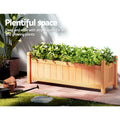 Green Fingers Garden Bed 90x30x33cm Wooden Planter Box Raised