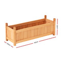 Green Fingers Raised Garden Bed 90x30x33cm Wooden Planter Box