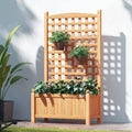 Green Fingers Raised Garden Bed 64x35x115cm Wooden Planter