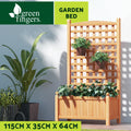 Green Fingers Raised Garden Bed 64x35x115cm Wooden Planter