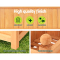 Green Fingers Raised Garden Bed 64x35x115cm Wooden Planter