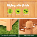 Green Fingers Wooden Raised Garden Bed 64x35x115cm Planter Trellis