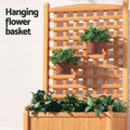 Green Fingers Wooden Raised Garden Bed 64x35x115cm Planter Trellis