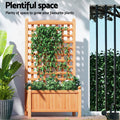 Green Fingers Wooden Raised Garden Bed 64x35x115cm Planter Trellis