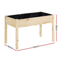 Green Fingers Raised Garden Bed 120x60x80cm Wooden Planter Box