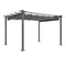 Instahut Gazebo Outdoor Garden Pergola Aluminium Frame Adjustable Canopy 3x4m Grey