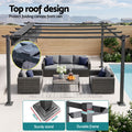 Instahut Gazebo Outdoor Garden Pergola Aluminium Frame Adjustable Canopy 3x4m Grey