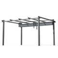 Instahut 3x4m Pergola Gazebo Aluminium Adjustable Canopy Grey