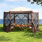 Instahut Gazebo Pop Up Tent 3.6x3.6m Outdoor Marquee Camping Screen w/Curtain Net