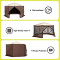 Instahut Gazebo Pop Up Tent 3.6x3.6m Outdoor Marquee Camping Screen w/Curtain Net