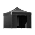 Instahut Pop Up Gazebo 3x3m Folding Tent Wedding 500D Black