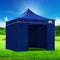 Instahut 3x3m Pop Up Gazebo Tent Marquee Wedding 500D Oxford Blue