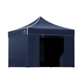 Instahut 3x3m Pop Up Gazebo Tent 500D Oxford Navy Camping