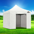 Instahut 3x3m Pop Up Gazebo Tent 500D Folding White Wedding Marquee