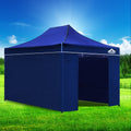 Instahut Gazebo 3x4.5m Pop Up Tent Wedding Camping Outdoor Blue