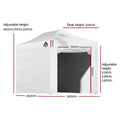 Instahut Gazebo 3x4.5m Pop Up Marquee Folding Tent White Outdoor