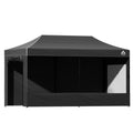 Instahut 3x6m Pop Up Gazebo Marquee Tent Folding Outdoor Canopy Black