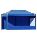 Instahut 3x6m Pop Up Gazebo Folding Marquee Tent Wedding Camping Blue