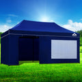 Instahut 3x6m Pop Up Gazebo Folding Marquee Tent Wedding Camping Blue
