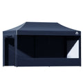 Instahut 3x6m Pop Up Gazebo Marquee Tent 500D Oxford Navy Camping