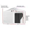 Instahut 3x6m Pop Up Gazebo Folding Tent 500D Oxford White
