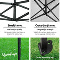 Instahut 3x4.5m Pop Up Gazebo Folding Tent Marquee Wedding Camping Navy
