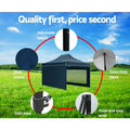 Instahut 3x4.5m Pop Up Gazebo Folding Tent Marquee Wedding Camping Navy