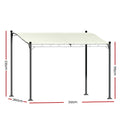 Instahut 3m Gazebo Marquee Beige Outdoor Wedding Party Tent