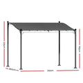 Instahut 3m Gazebo Marquee Tent Grey Outdoor Wedding Party Shade