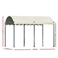Instahut Gazebo 4x3m Beige Outdoor Wedding Party Tent Canopy