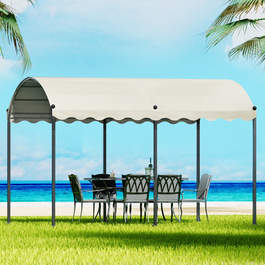 Instahut Gazebo 4x3m Beige Outdoor Wedding Party Tent Canopy