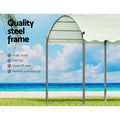 Instahut Gazebo 4x3m Beige Outdoor Wedding Party Tent Canopy
