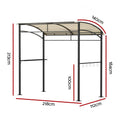 Instahut 3x3m Gazebo Beige Outdoor BBQ Patio Shade Shelter with Hooks