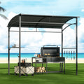 Instahut Gazebo 3x3m Outdoor BBQ Shelter Grey with Shelf Hooks