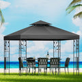 Instahut Gazebo 3x3m Grey Outdoor Wedding Party Tent Iron Shade