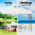 Instahut Gazebo 3x3m White Outdoor Wedding Party Event Tent Iron