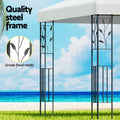 Instahut Gazebo 3x3m White Outdoor Wedding Party Event Tent Iron
