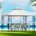 Instahut Gazebo 3x3m White Outdoor Wedding Party Event Tent Iron