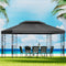 Instahut Gazebo 4x3m Grey Marquee Outdoor Wedding Party Event Tent